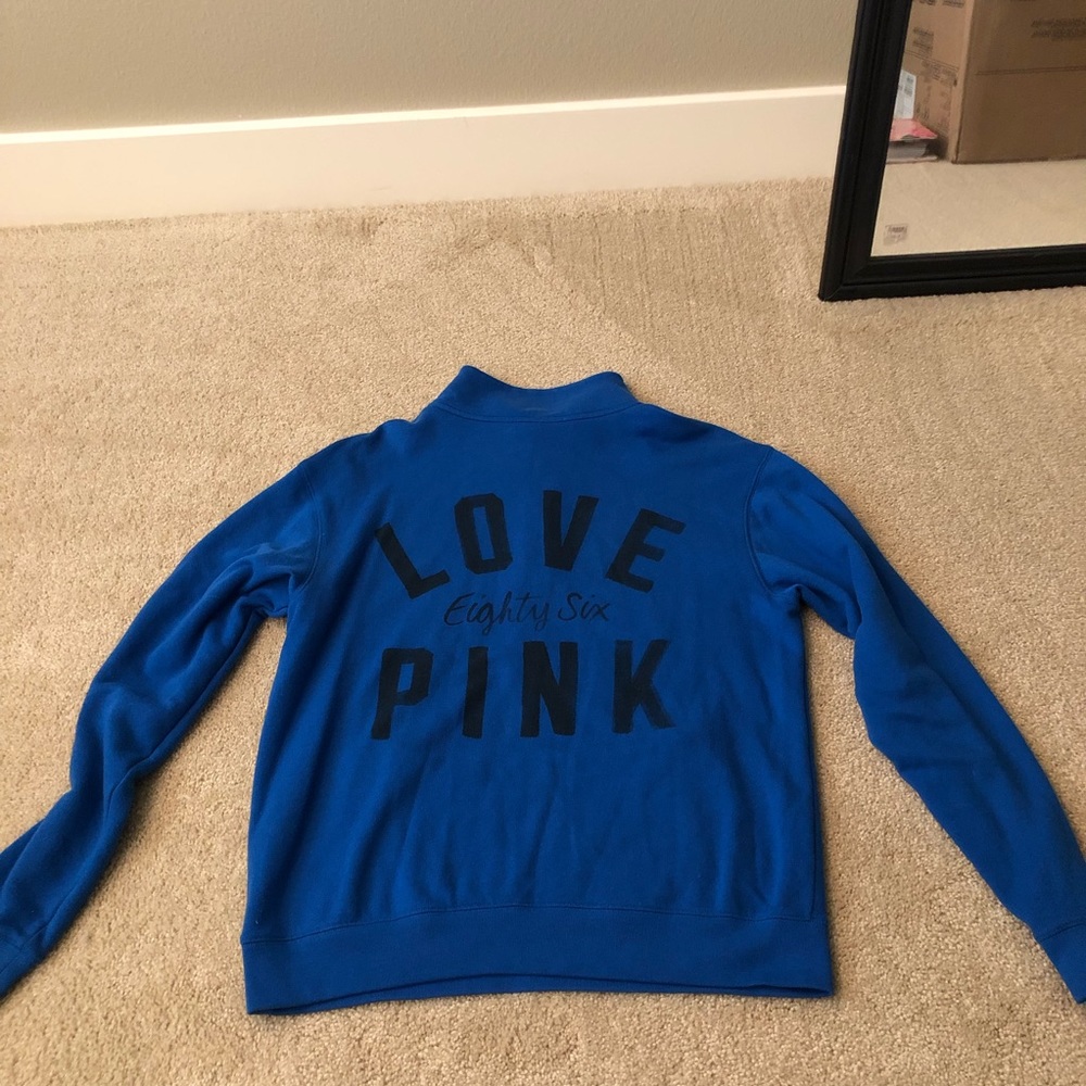 VS Pink half zip sweatshirt